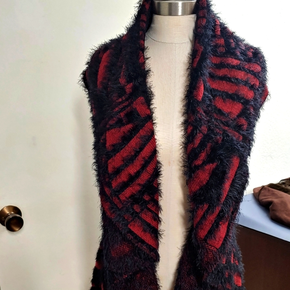 Liquid By Sioni Faux Fur Sleeveless Vest Jacket L/XL - Picture 4 of 10